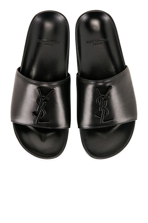 ysl joan leather slides